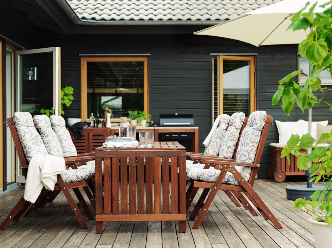 muebles para una foto de residencia de verano