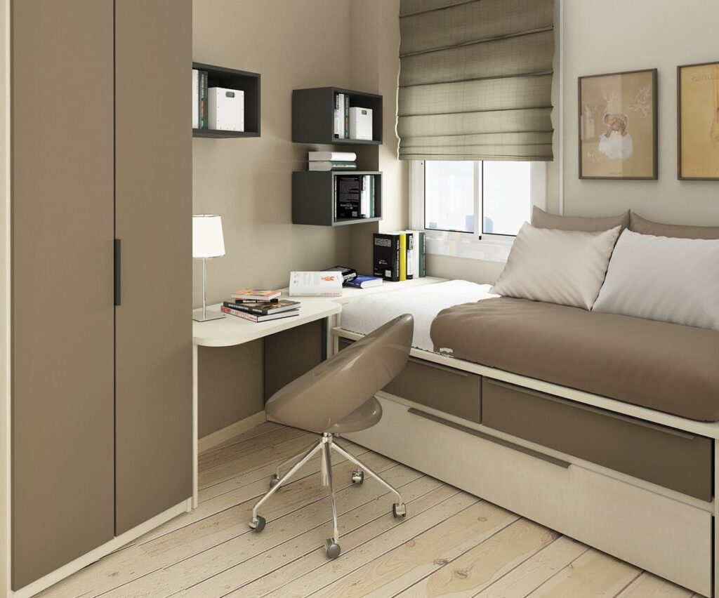 intérieur d'une petite pièce