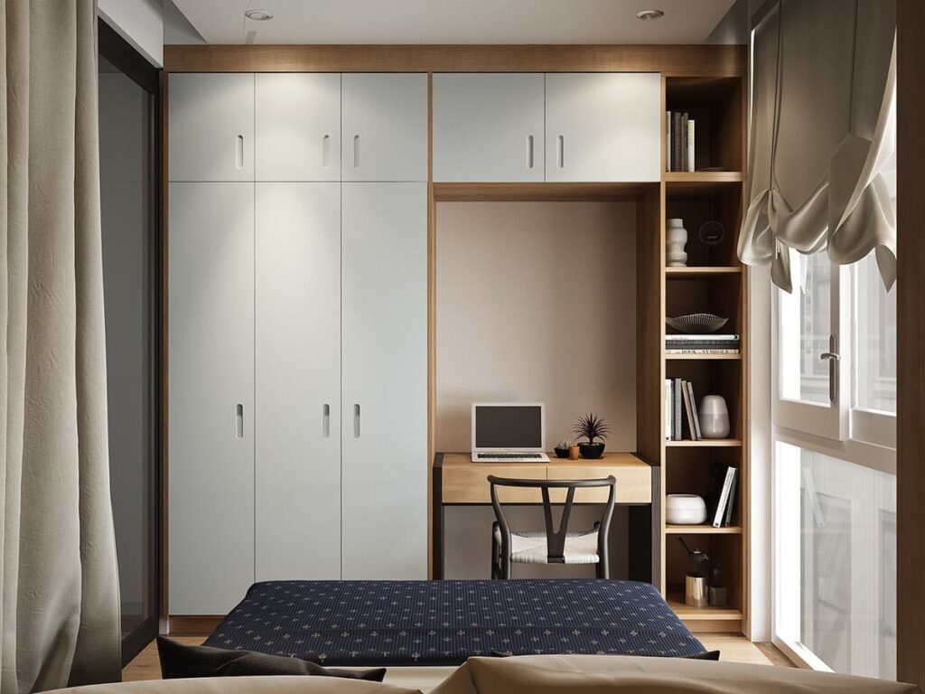 armoire haute dans la chambre