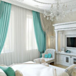 mint curtains in baroque