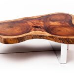 forme inhabituelle du plateau de table