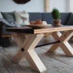 table en bois sur pieds légers
