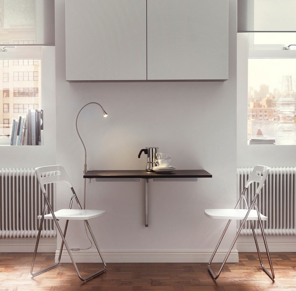 table pliante avec fixation murale design photo