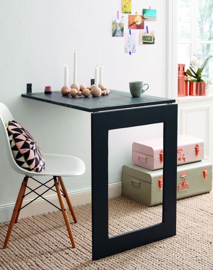 table pliante avec fixation au mur photo