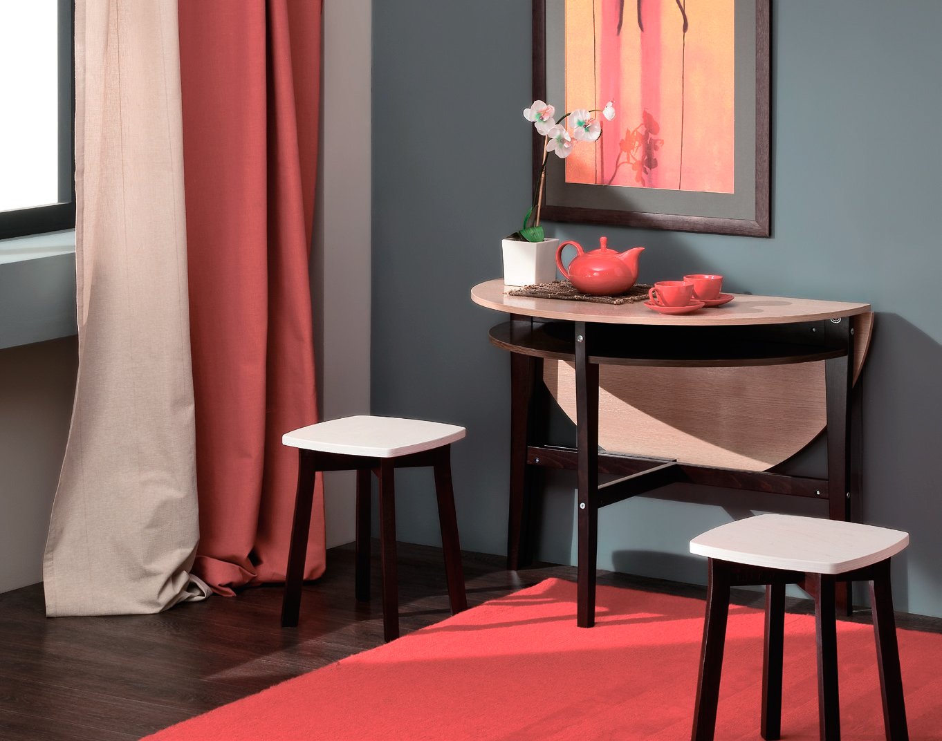 table pliante à l'intérieur