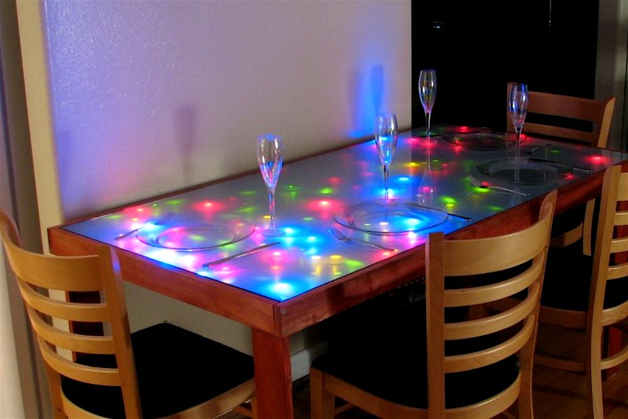 éclairage de table lumineuse