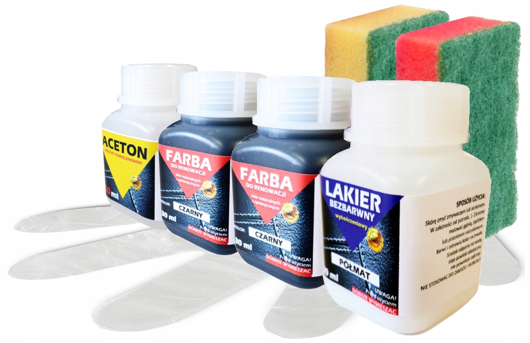 pintura para cuero en un frasco