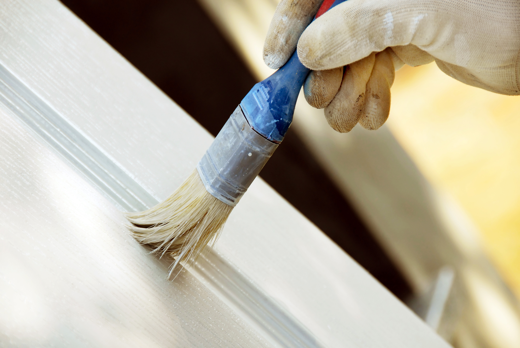 peinture en blanc