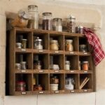spice shelf with towel