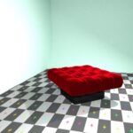 poef rood