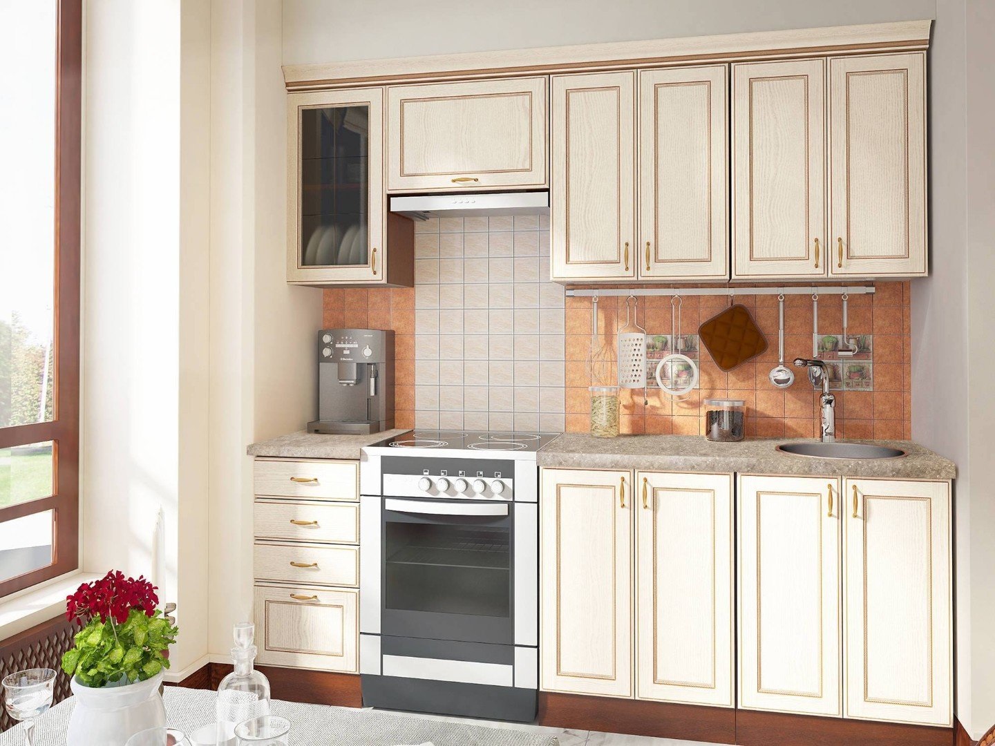 layout della cucina lineare