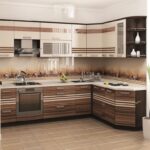 conjunto de cozinha listrado