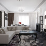 sala de estar com mesa moderna