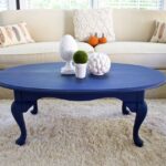 table basse bleue