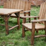 muebles para una residencia de verano de madera foto