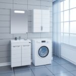 Kleiderschrank über der Waschmaschine Dekorfoto