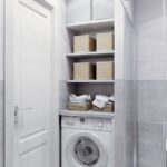 Kleiderschrank über der Waschmaschine Designideen