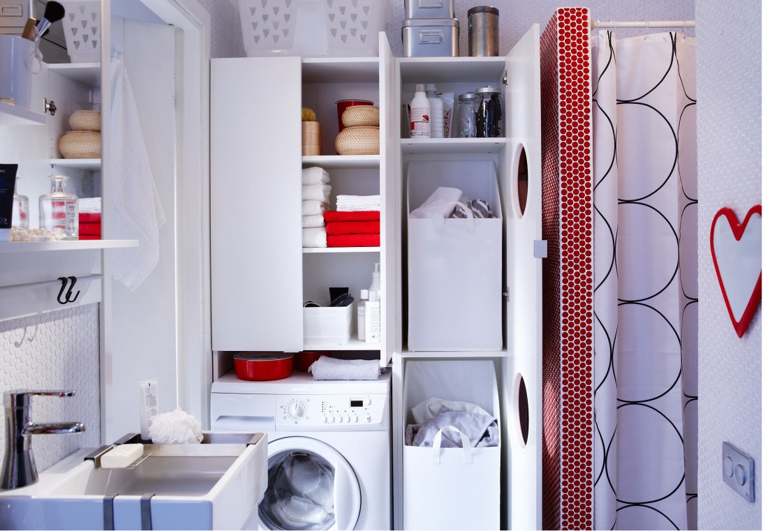Kleiderschrank über Waschmaschinen-Design