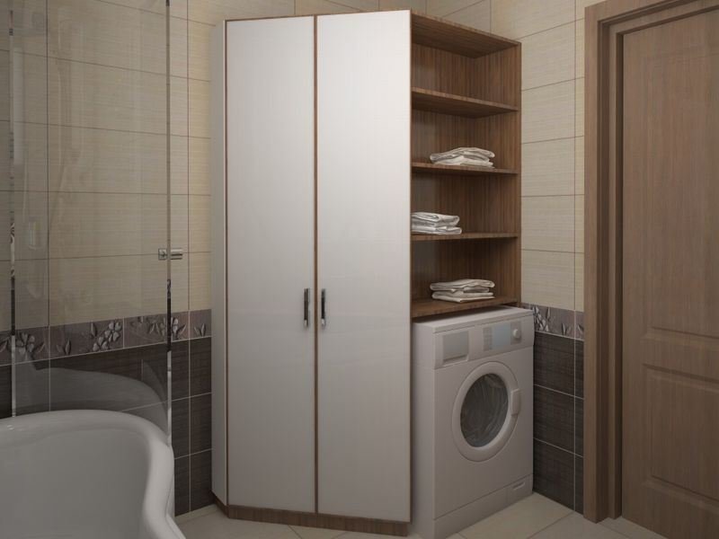Schrank über Waschmaschine Fotodesign