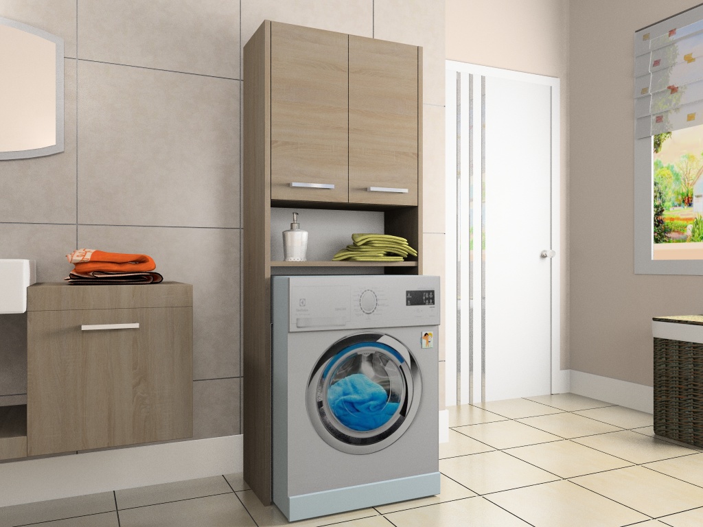 Kleiderschrank über Waschmaschinen-Design-Ideen