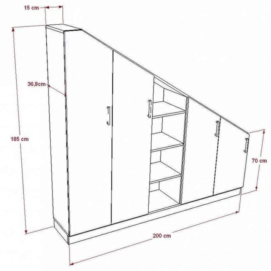 Kleiderschrank im Dachgeschoss Diagramm