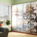armoire avec papier peint photo