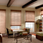 cortinas de rolo marrons