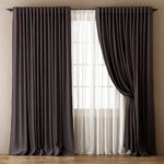 cortinas marrons largas