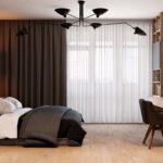 cortinas marrons recolhem