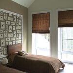 cortinas de rolo marrom