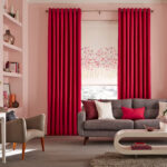rideaux de décor photo de couleur rouge