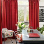 rideaux couleur rouge idées déco