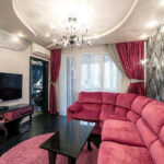 rideaux de couleur rouge idées déco