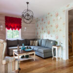 rideaux design rouge