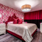 rideaux couleur rouge design photo