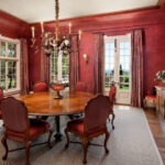 conception de photo de couleur rouge rideaux