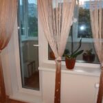 rideaux nouilles blanc-marron