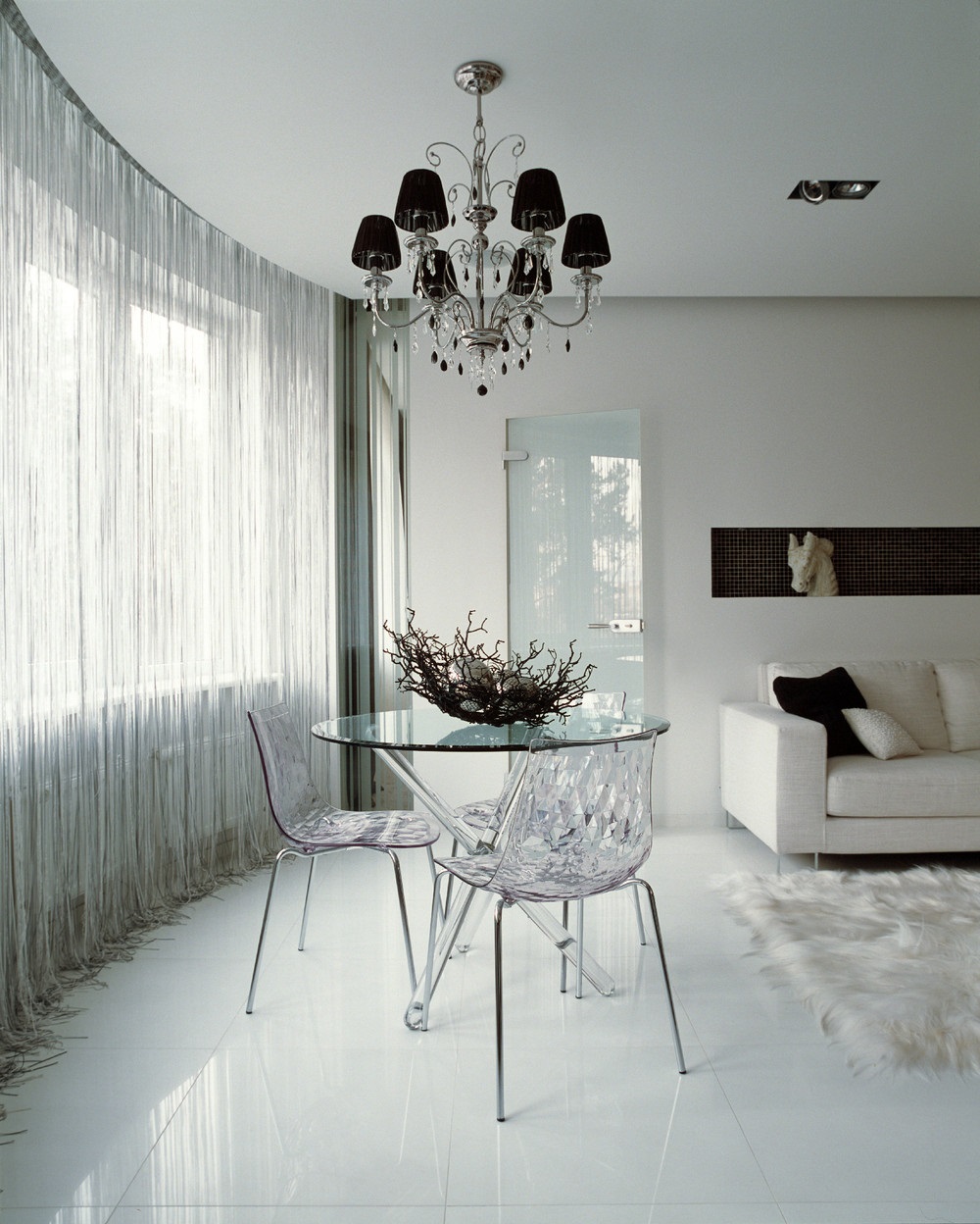 nouilles rideaux dans le hall