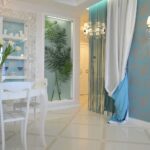 rideaux nouilles bleu