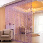 rideaux nouilles lilas