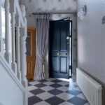 rideaux sur la photo de décoration de porte