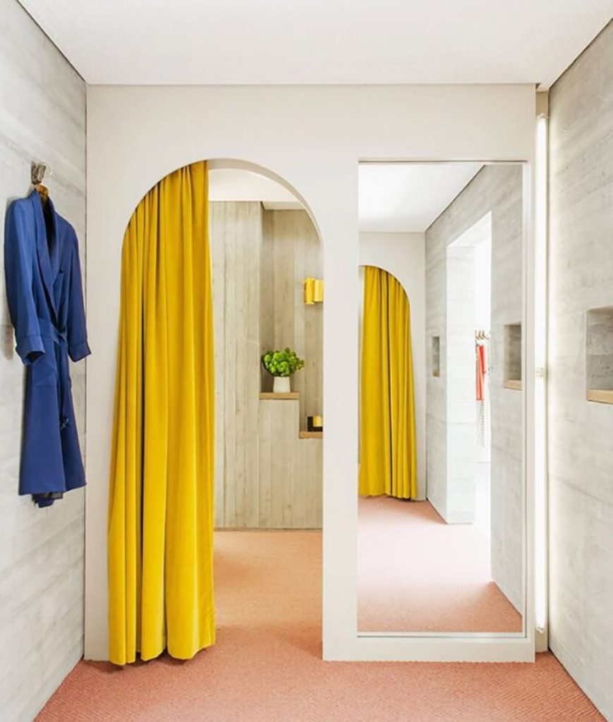 rideaux sur la conception de la porte