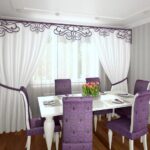 cortinas para la cocina moradas