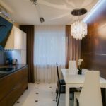 cortinas de cocina marrones