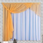 cortinas para la cocina amarillo y azul