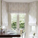cortinas para la cocina romana blanca