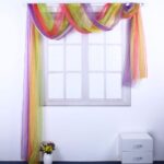 curtains rainbow on the curtain