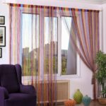 curtains rainbow with armchair