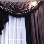rideaux avec décor photo lambrequin