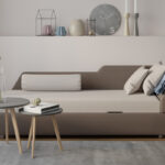 décor de photo de canapé-lit moderne